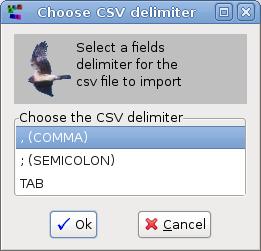 Csv Delimiter Dialog