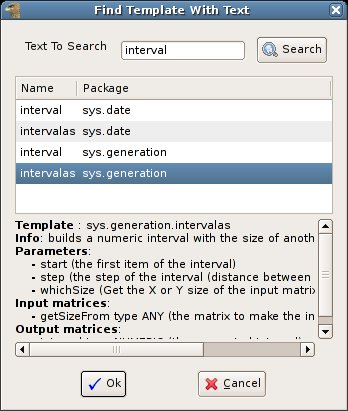 Template Search Dialog