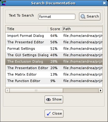 Search Document Dialog